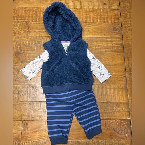 Little Me Baby Puppy 3 Piece Vest Set - Picture 5 of 11